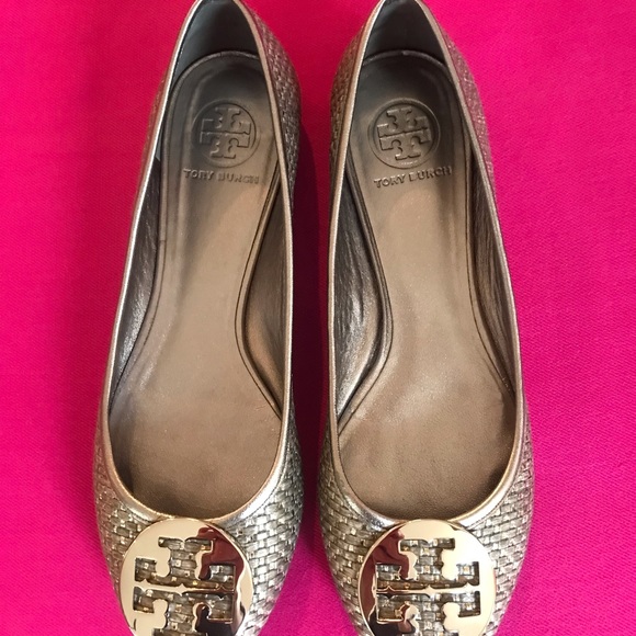 🎉HOST PICK🎉 Tory Burch Woven Metallic Ballet Flat - Picture 2 of 6